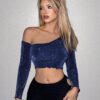 Blusa Asimetrica Azul Real