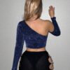 Blusa Asimetrica Azul Real